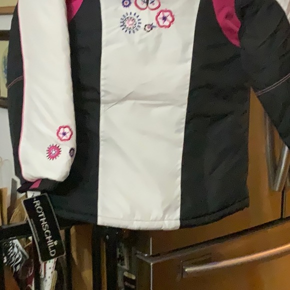 NWT Rothschild color block puffer Jacket w scarf & hat - Picture 5 of 8